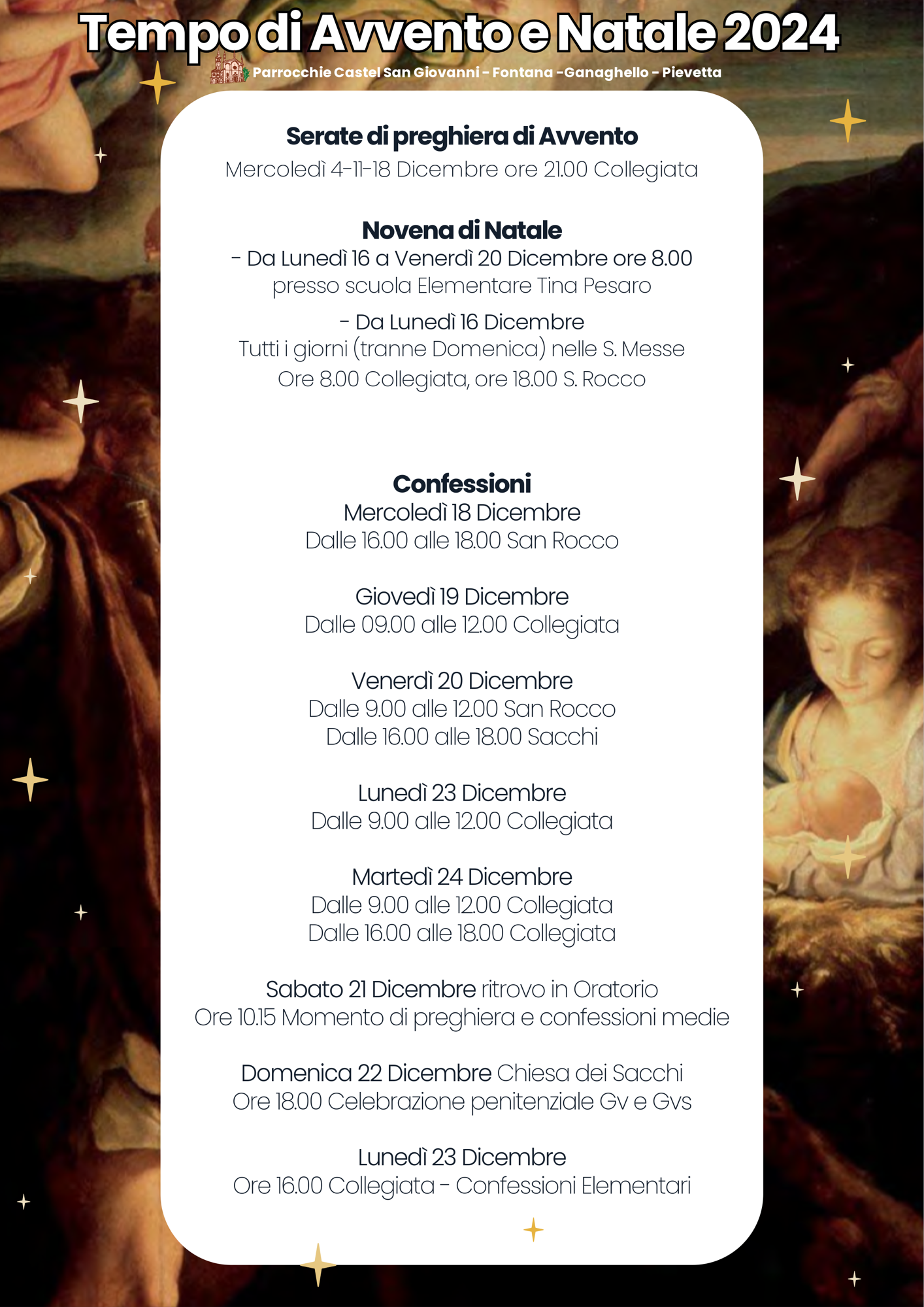 Tempo di Avvento e Natale 2024 – Oratorio San Filippo Neri